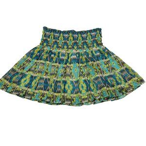 Joe Fresh Boho/Aztec/Tribal Print Pleated Smocked Mini Skirt Women's Size Large